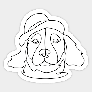 Dog hat Sticker